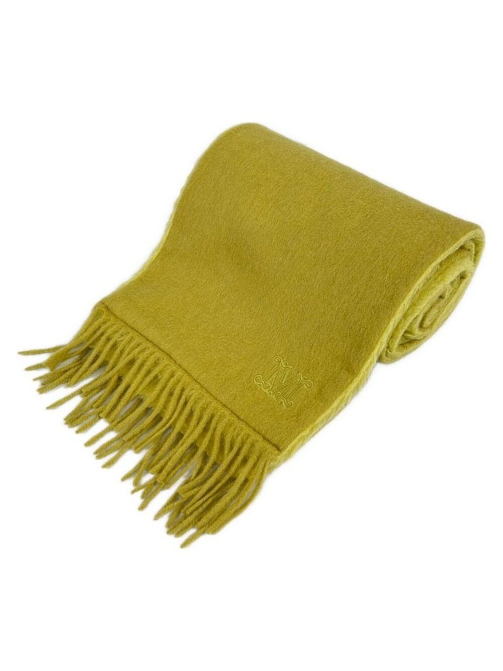 Max Mara Scarf Yellow Wool Silk